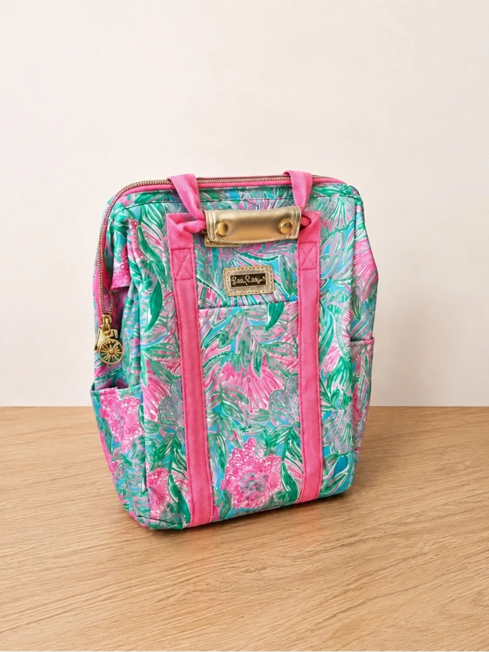 NEW 🌸 Lilly Pulitzer Pink Tropical Print Cooler /Tote / Backpack 🌸
